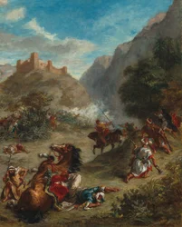 Arabi che combattono nelle montagne
